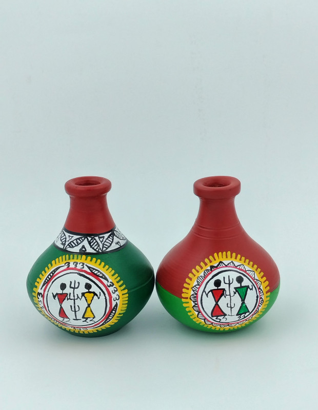 HANDMADE TERRACOTTA FLOWER VASE set