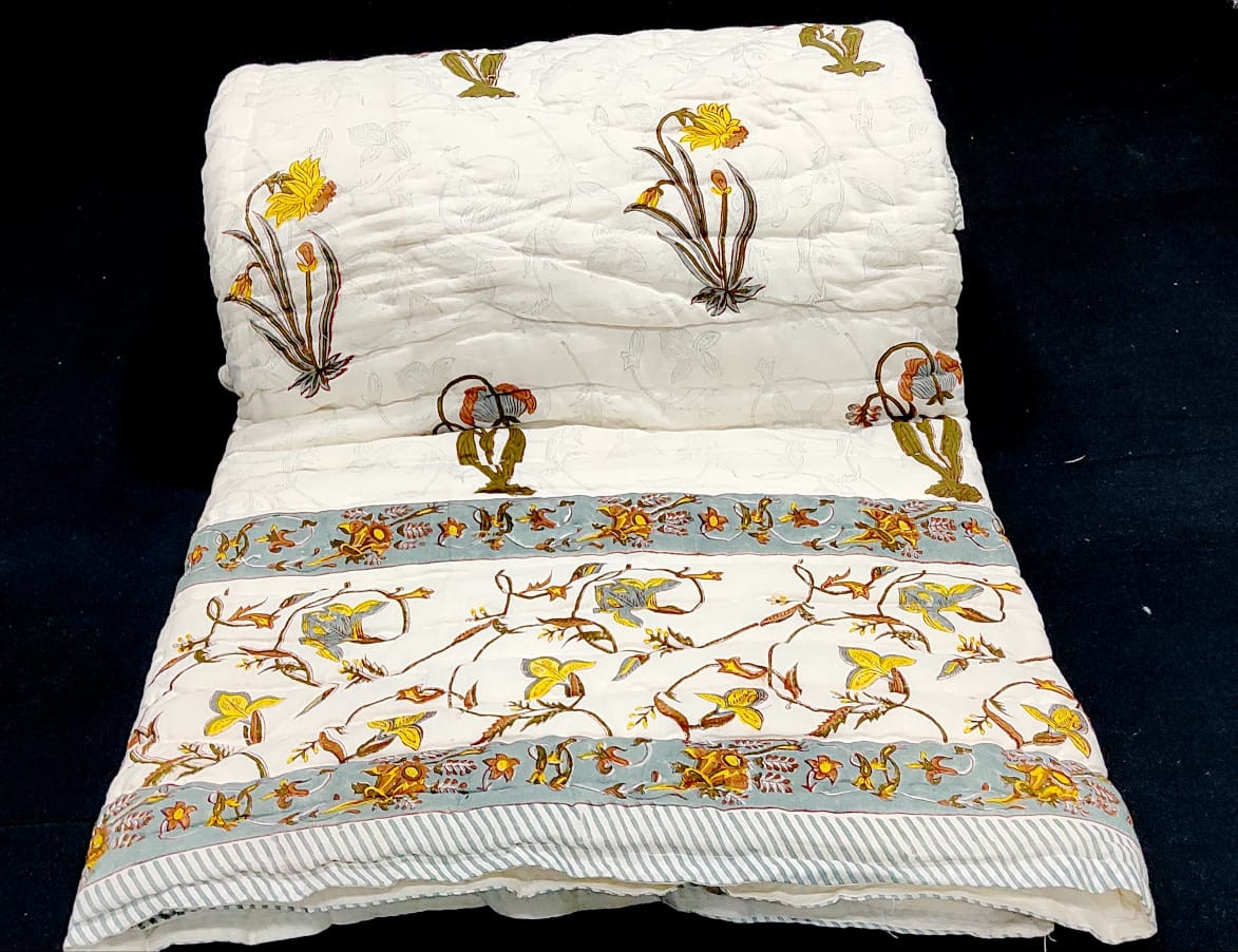 Hand block cotton Quilt