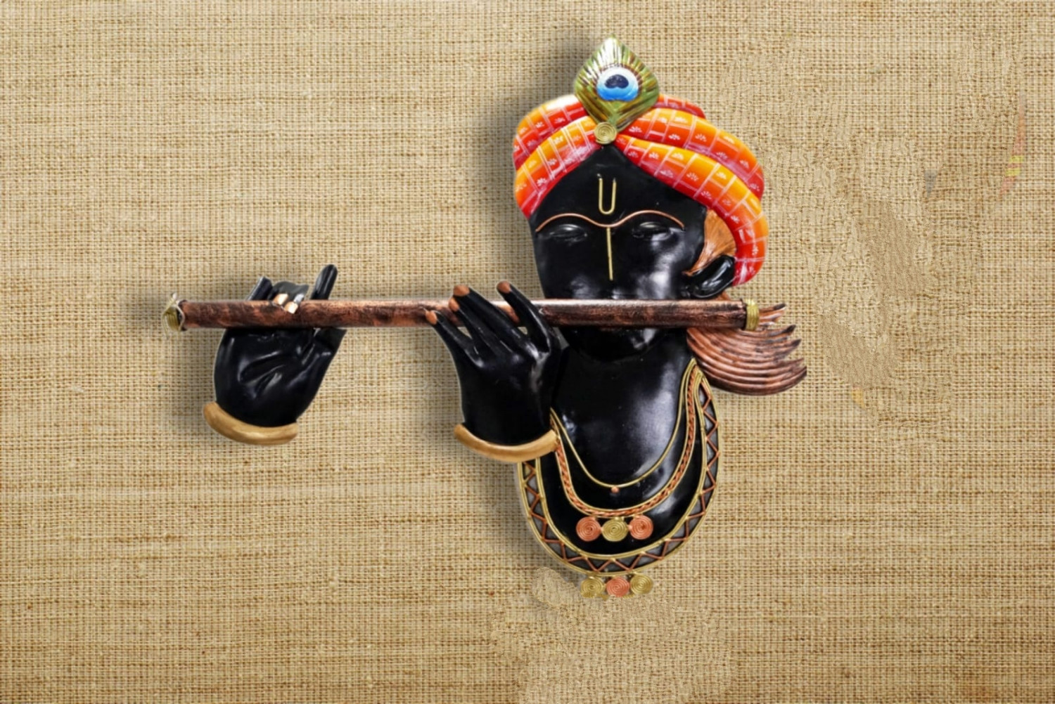 lord krishna bansuri wall hanging