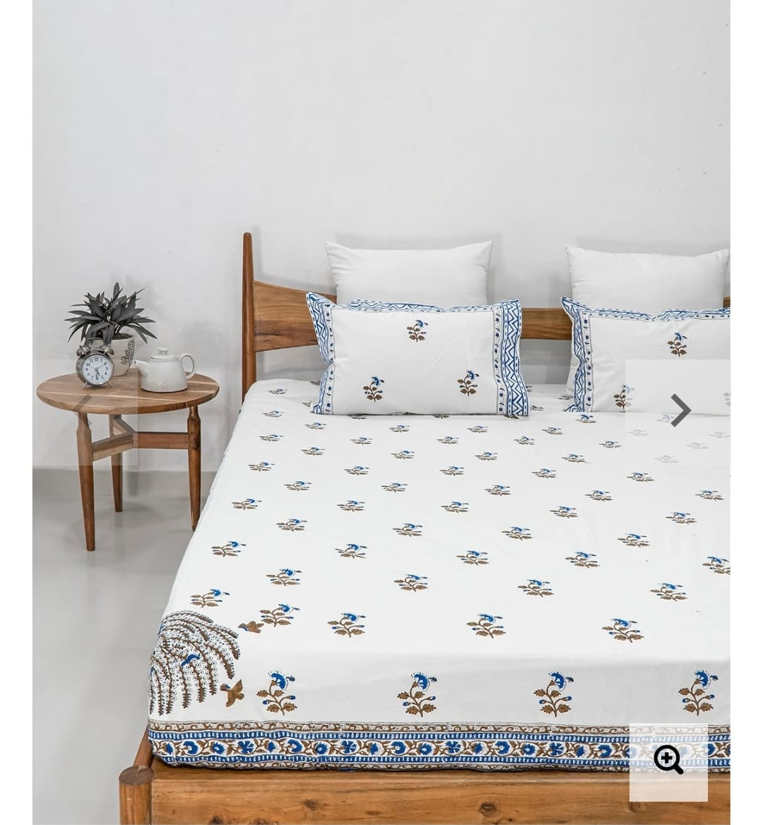 Hand Block Printed Bedsheet with Pillow cover