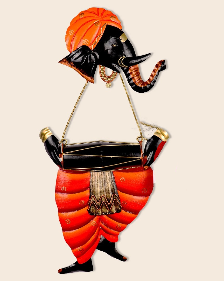 red dhoti ganesh wall hanging