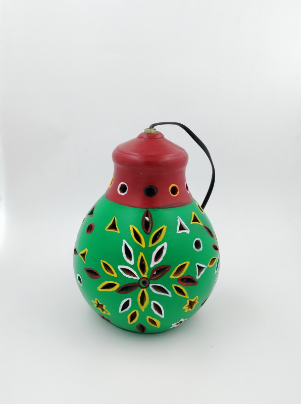 handmade TERRACOTTA  electric hanging light