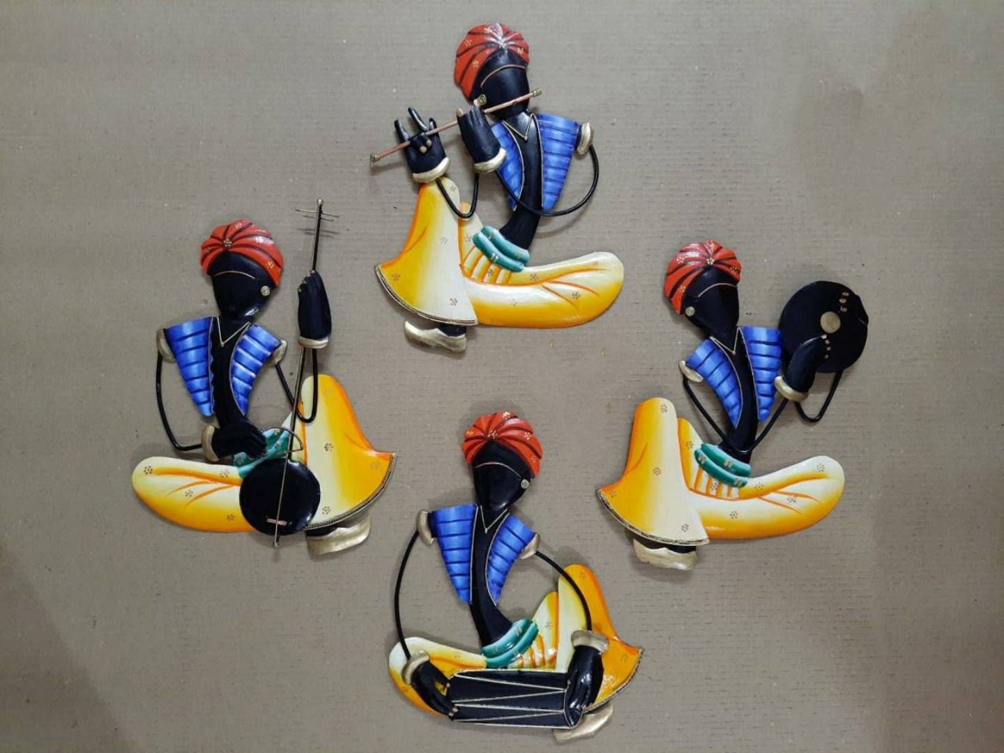 jacket musicians wall hanging set of 4