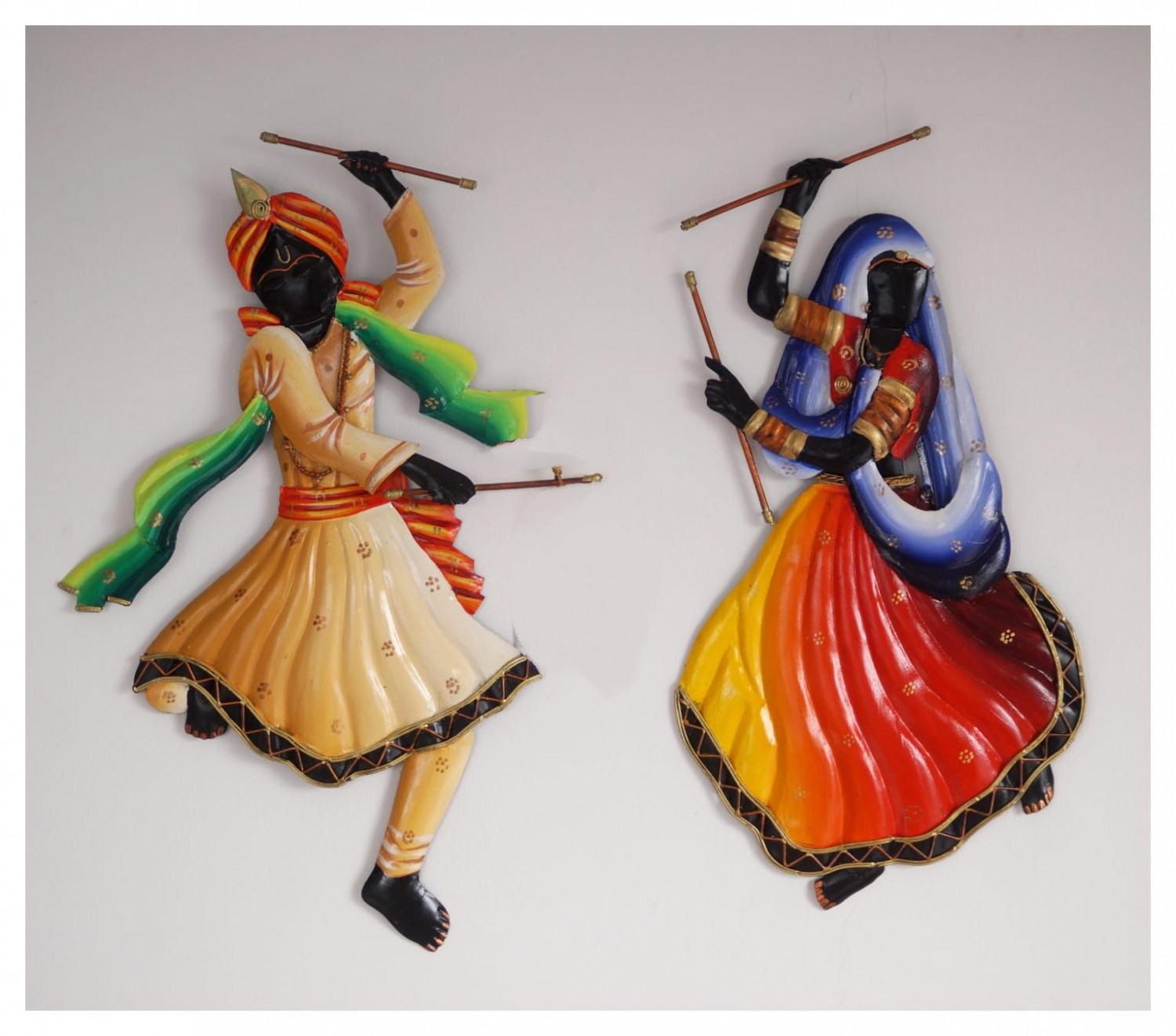 radha krishna dandya couple dance wall decor