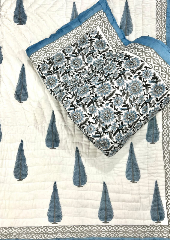 Hand block cotton Quilt