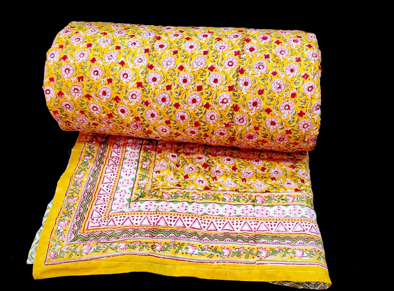 Hand block cotton Quilt