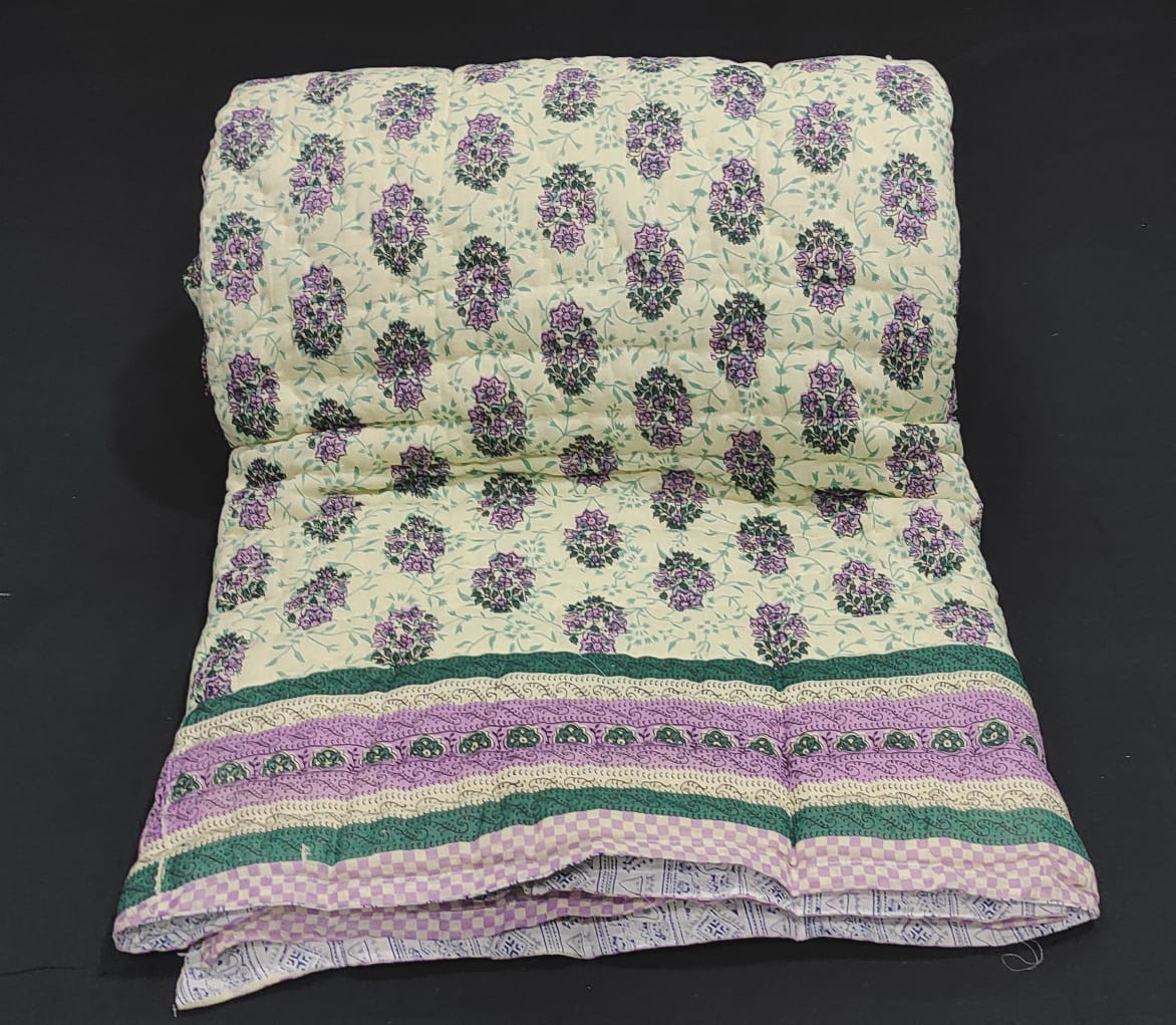 Hand block cotton Quilt